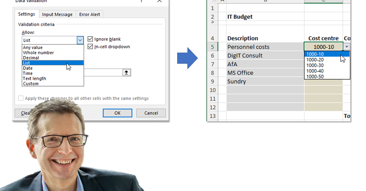 Prevent user errors using data validation – how2excel – lernen Sie Best ...
